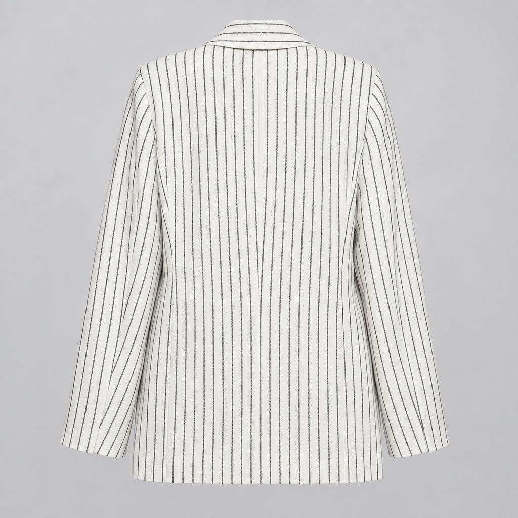 Joie Striped Linen Blend Blazer Size 6