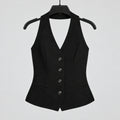 Endless Rose Black Halter Vest Size XS