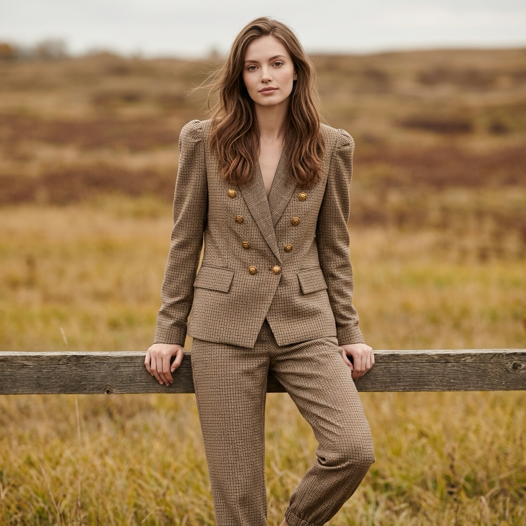 Generation Love Houndstooth Blazer Set Size M