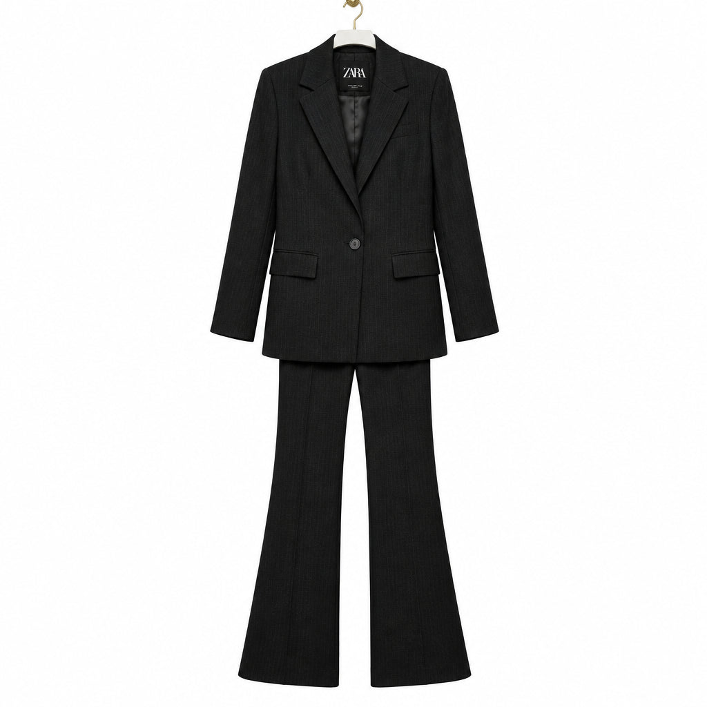 Zara Pinstripe Suit Blazer Size XS & Pants Size S