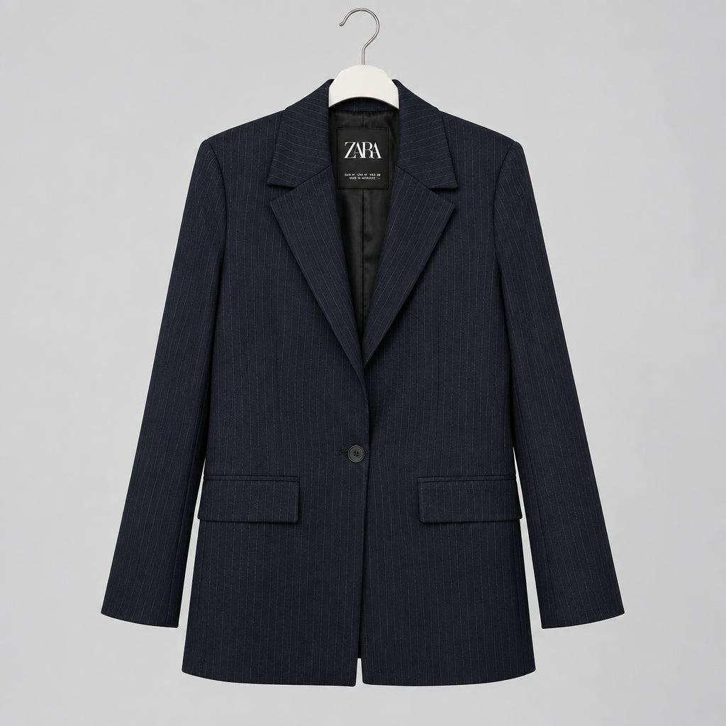 Zara Pinstripe Suit Blazer Size XS & Pants Size S