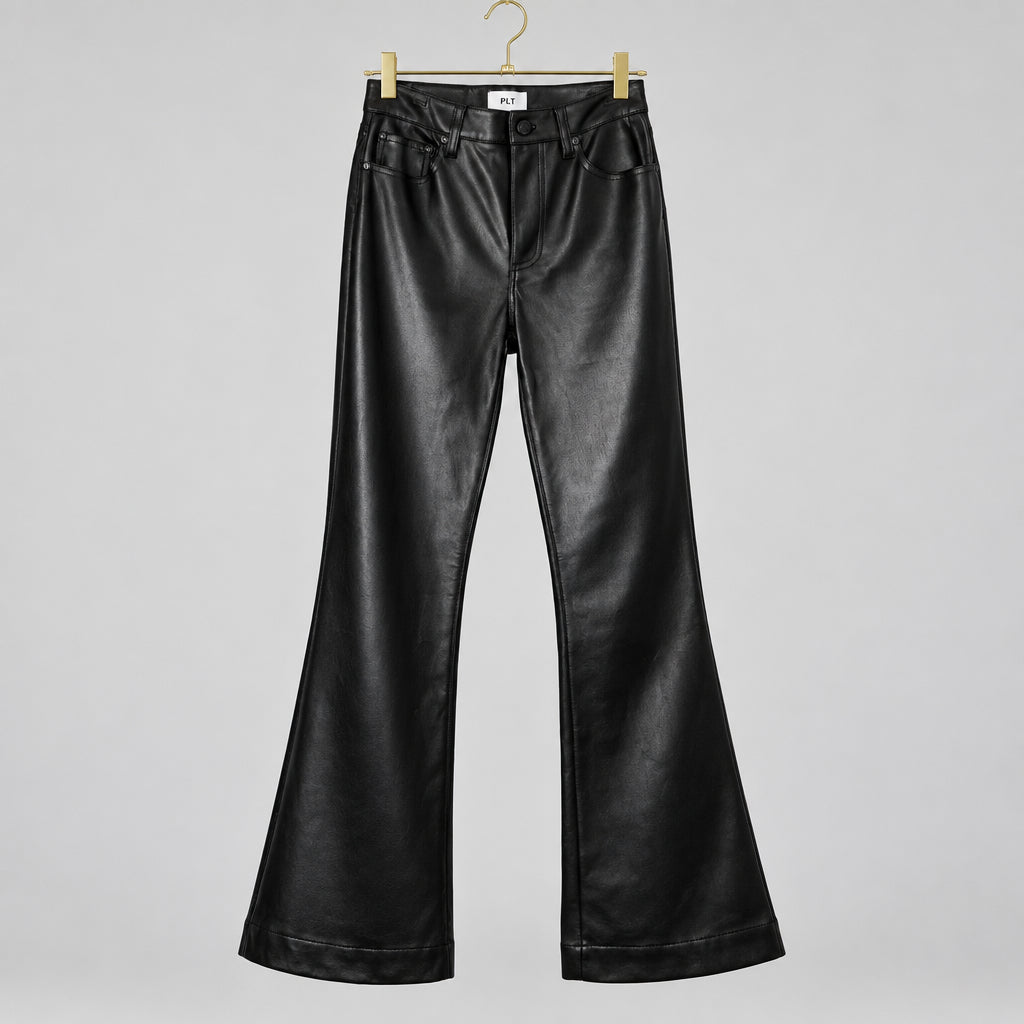 Pistola Black Faux Leather Pants Size 24