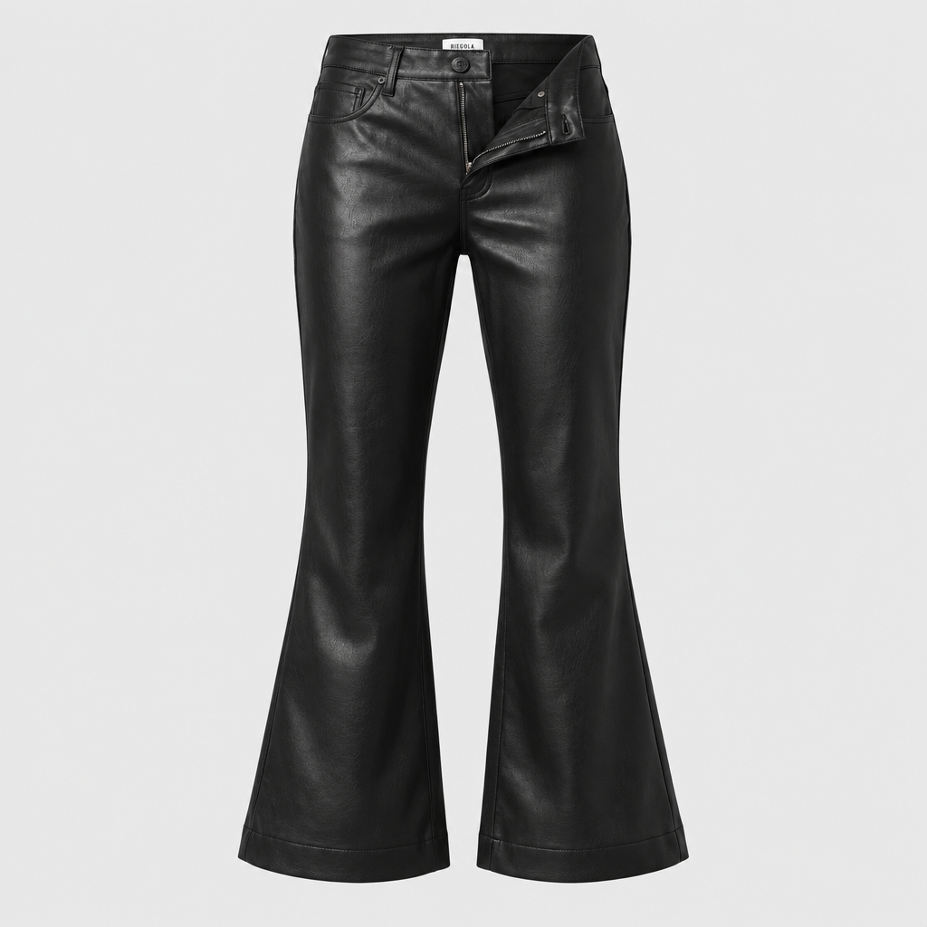 Pistola Black Faux Leather Pants Size 24
