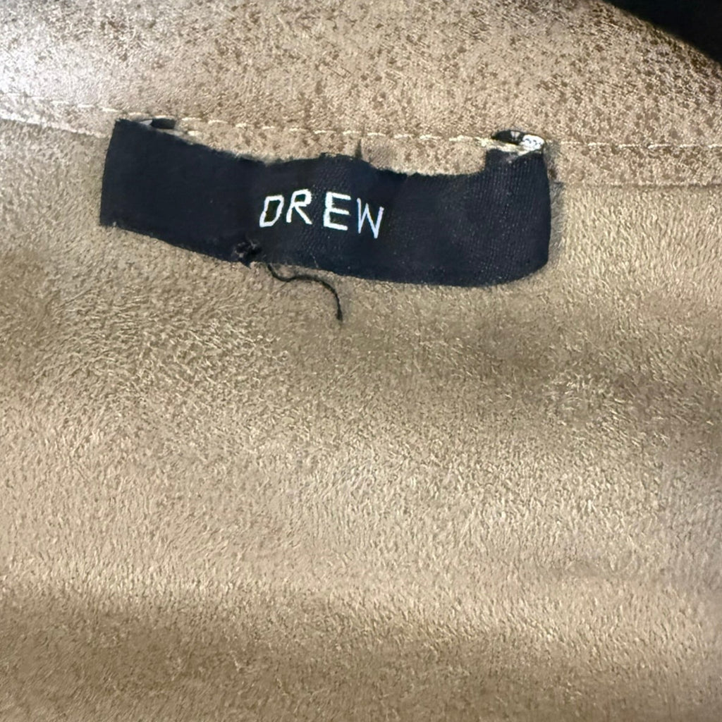 Drew Faux Tan Suede Button Up Jacket Size M