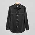 Equipment Femme Silk Button Down Shirt Size M