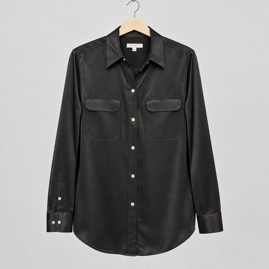 Equipment Femme Silk Button Down Shirt Size M