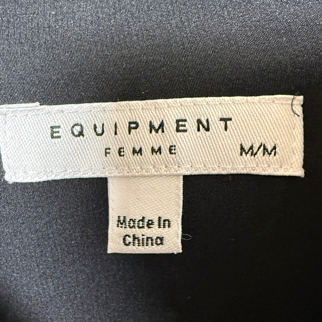 Equipment Femme Silk Button Down Shirt Size M