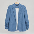 Generation Love Tencel Ruched Sleeve Blazer Size M