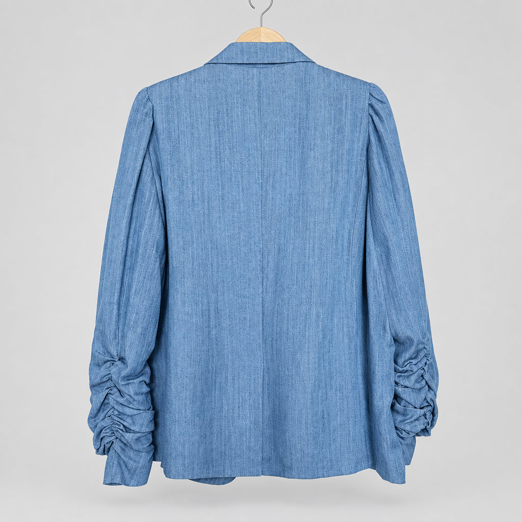 Generation Love Tencel Ruched Sleeve Blazer Size M