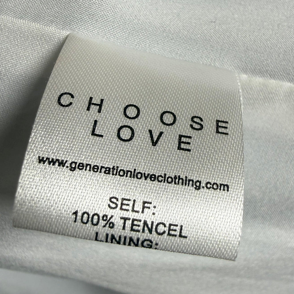 Generation Love Tencel Ruched Sleeve Blazer Size M