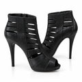 Stuart Weitzman Black Leather Cutout Booties Size 8