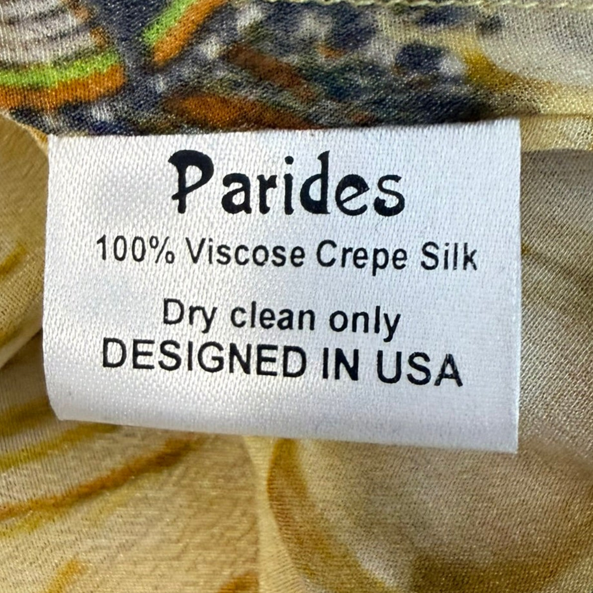 Parides Silk Graphic Print Cami Top Size M