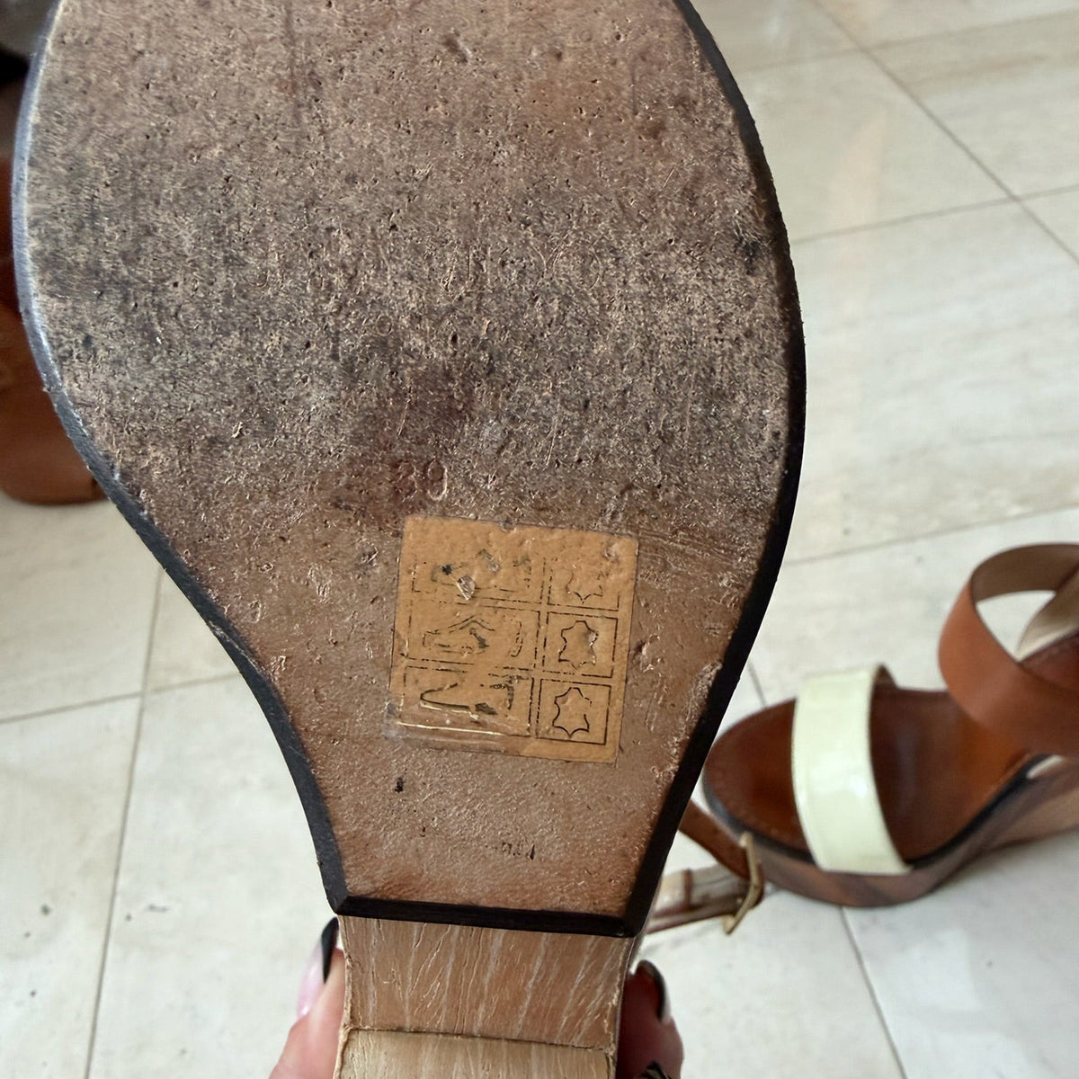 Jimmy Choo Wood Platform Sandals Size 39