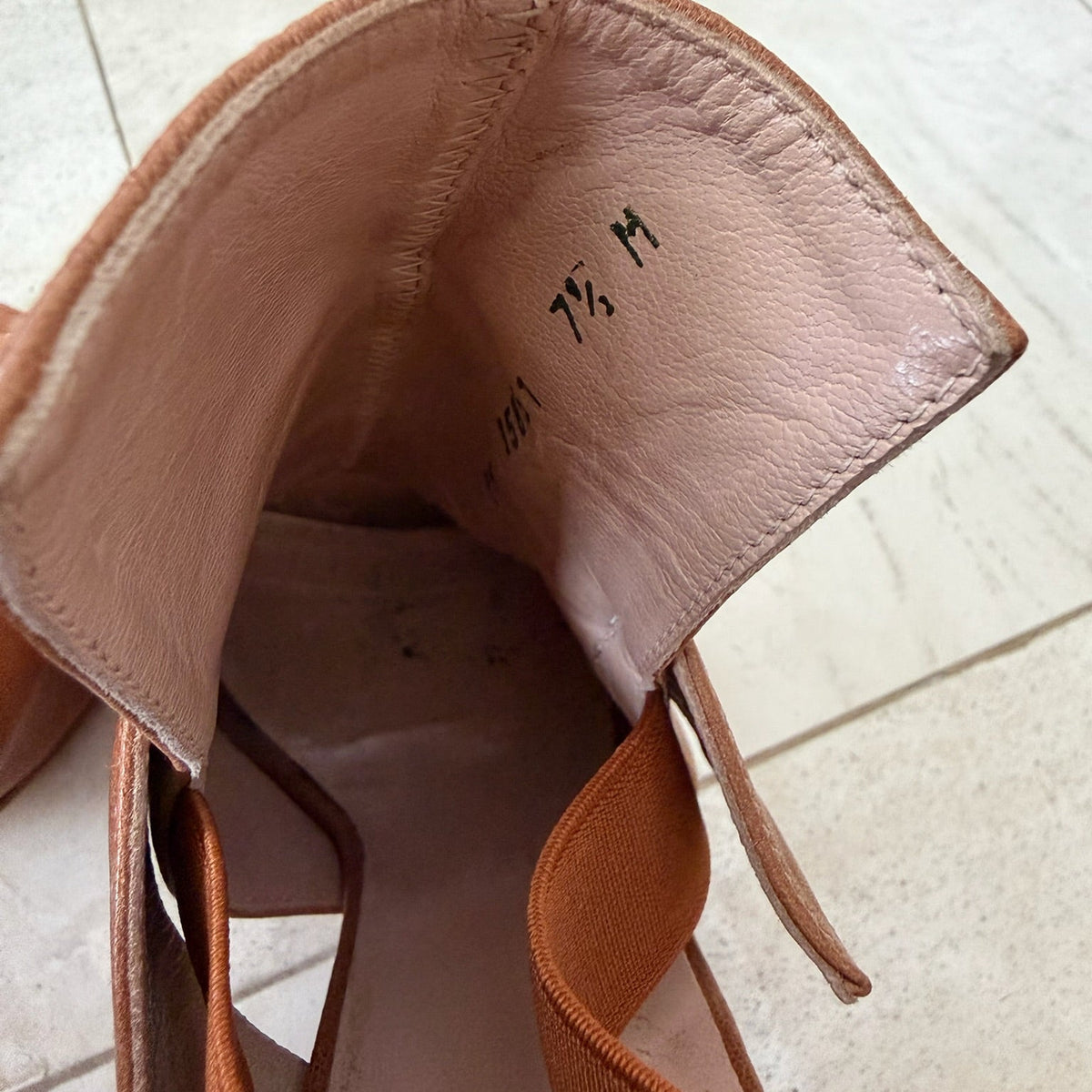 Stuart Weitzman Tan Leather Heeled Sandals Size 7.5