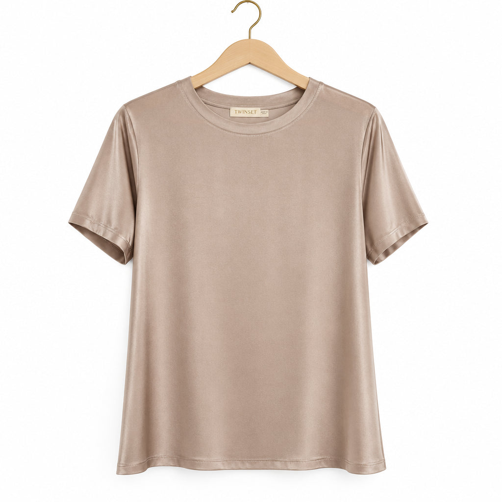 Nation LTD Silk Viscose Short Sleeve Tee- Size M