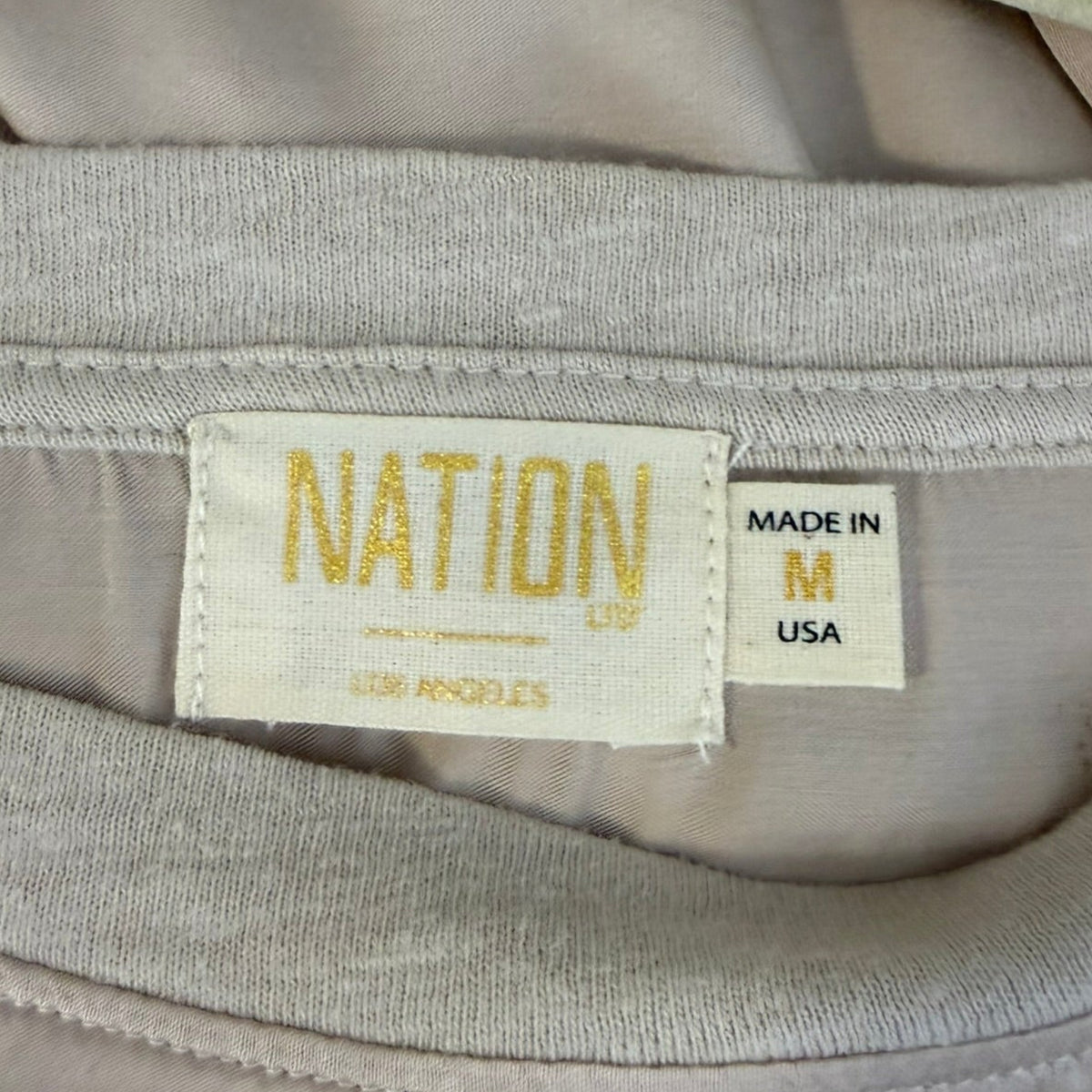 Nation LTD Silk Viscose Short Sleeve Tee- Size M