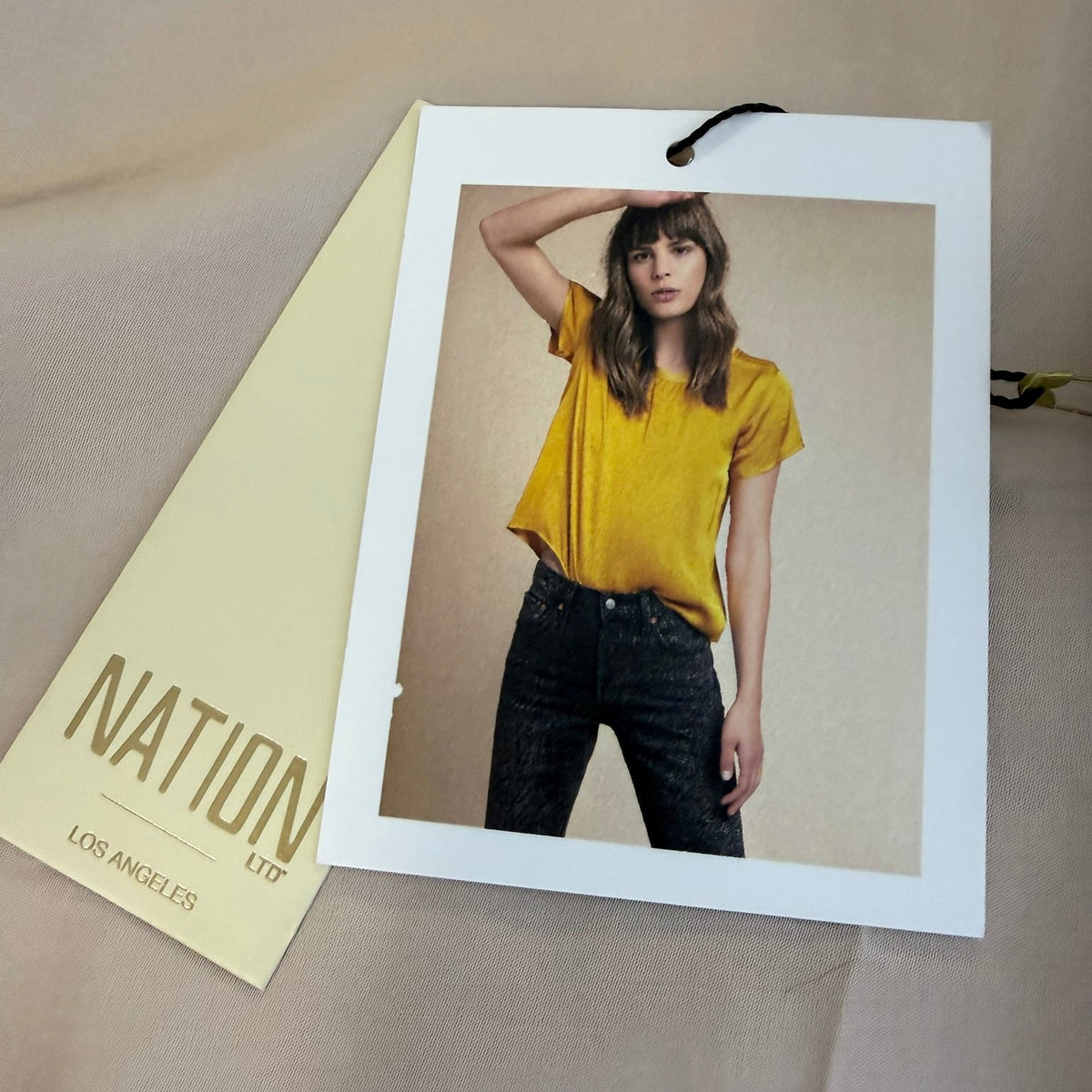 Nation LTD Silk Viscose Short Sleeve Tee- Size M