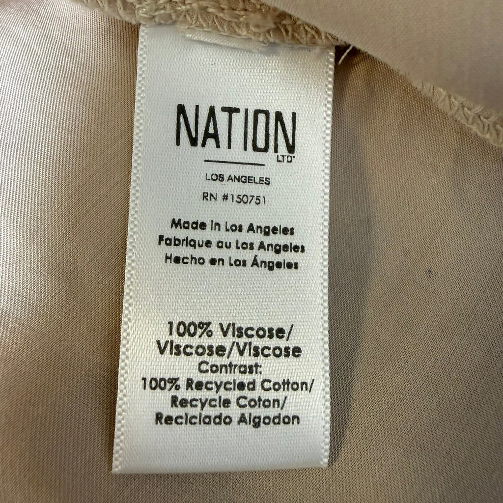 Nation LTD Silk Viscose Short Sleeve Tee- Size M