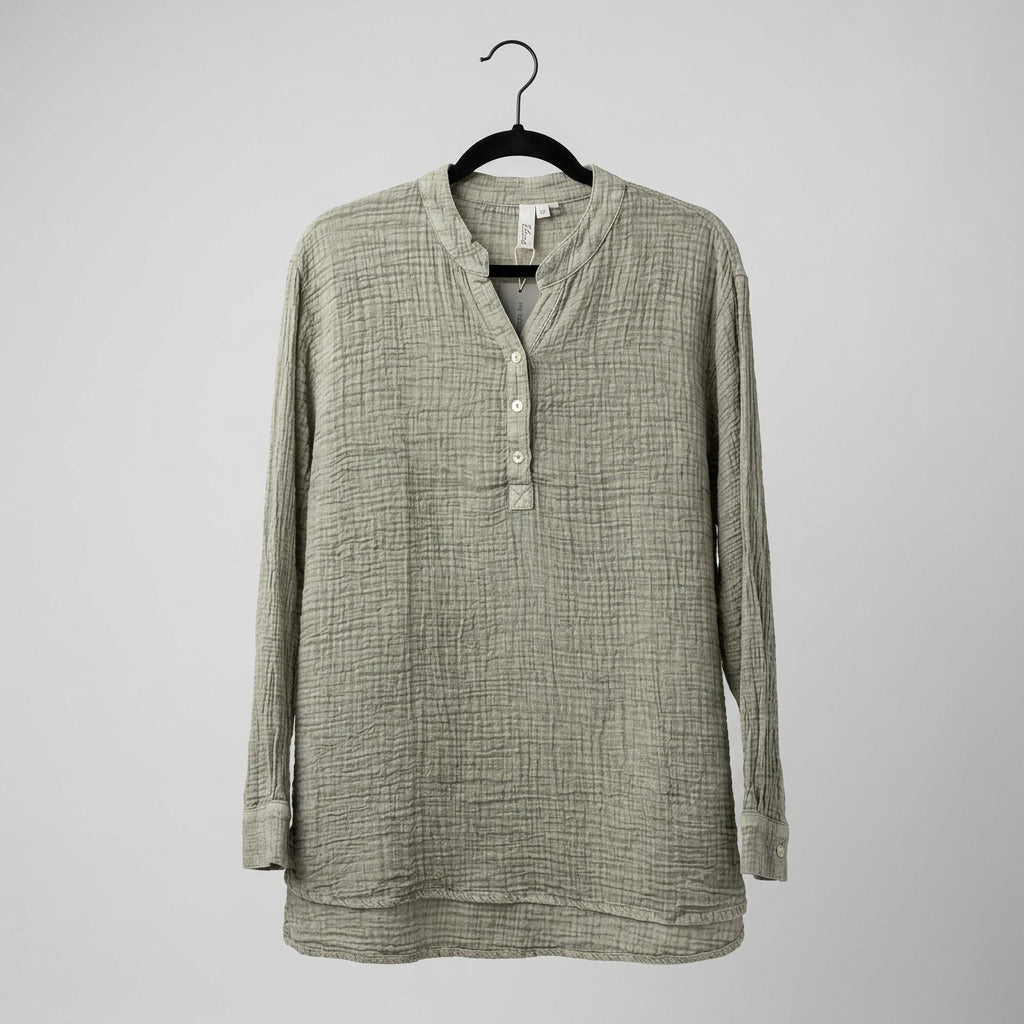 Elan Gauze Button Front Shirt Size XL