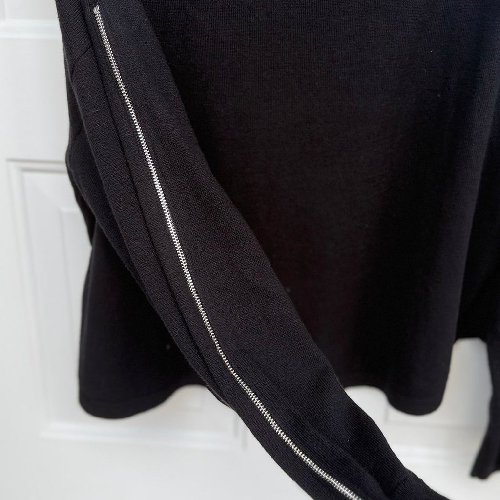 J. Society Zip Detail Cotton Sweater Size XL