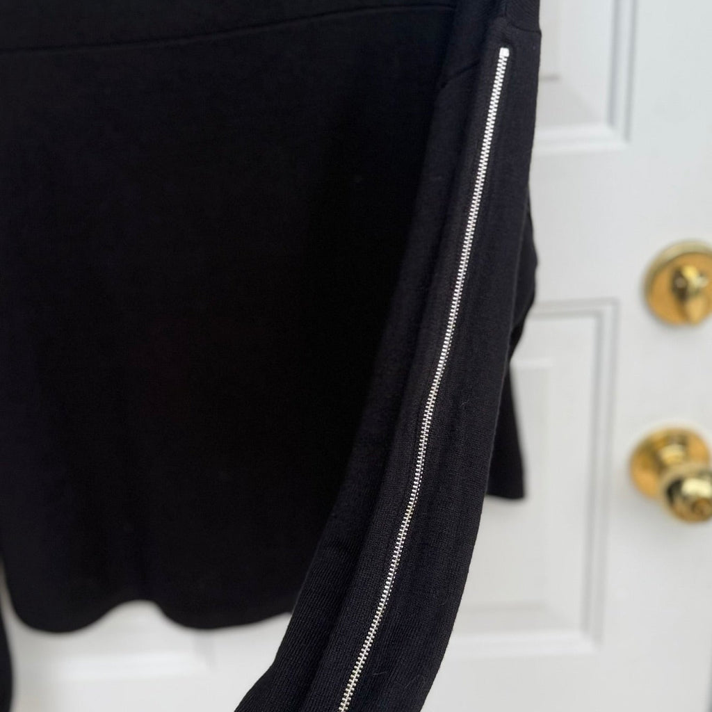 J. Society Zip Detail Cotton Sweater Size XL