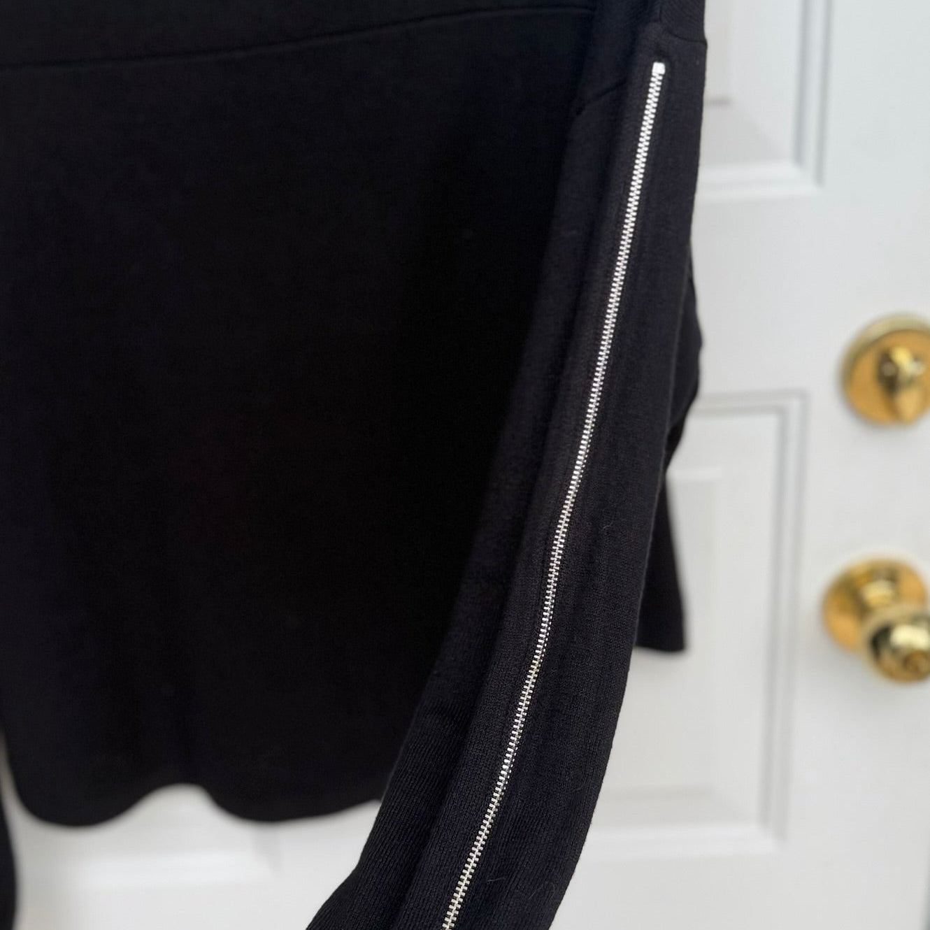 J. Society Zip Detail Cotton Sweater Size XL