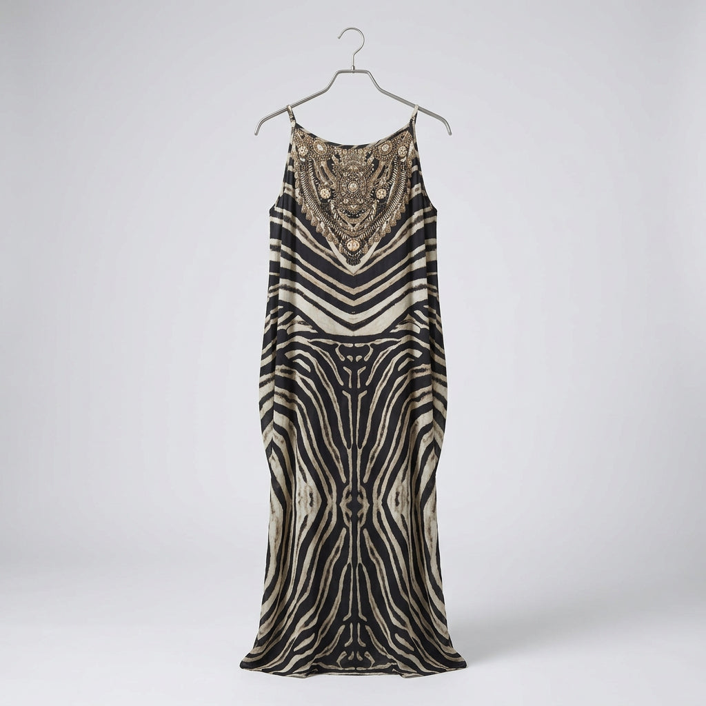 Shahida Parides Black High-Low Silk Top Size M