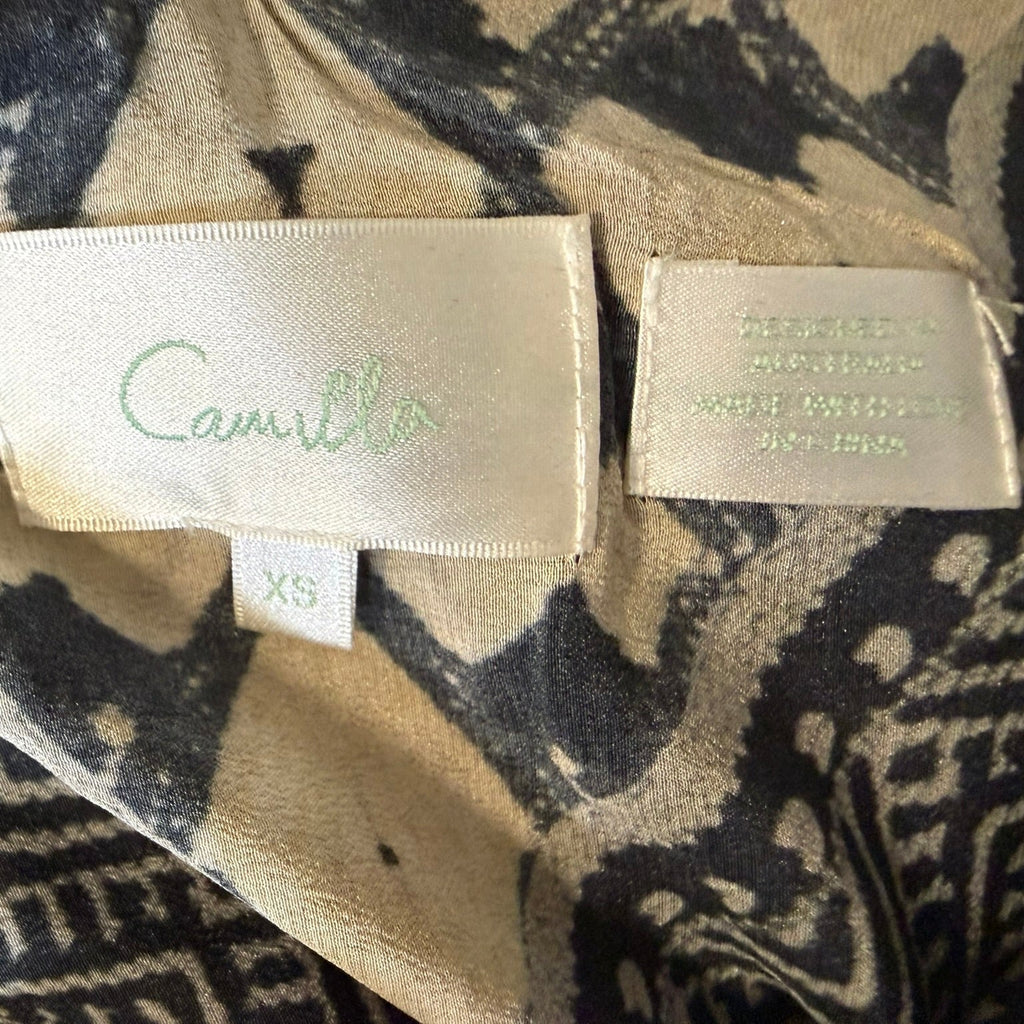 Camilla Printed Silk Slip Dress Size XS
