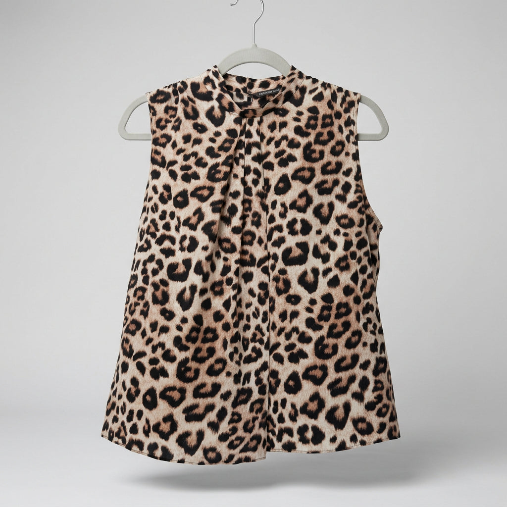 Generation Love Silk leopard Print Blouse Size L