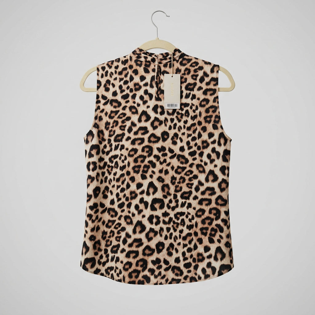 Generation Love Silk leopard Print Blouse Size L