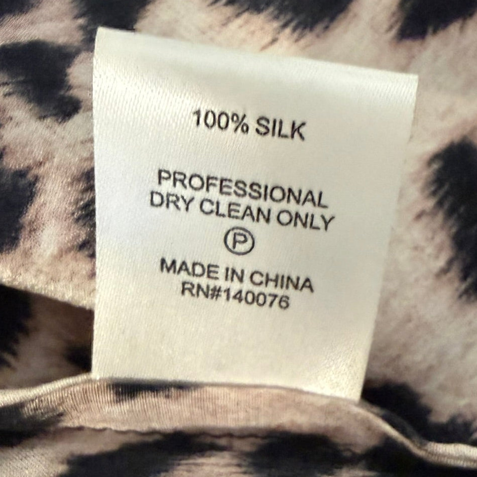 Generation Love Silk leopard Print Blouse Size L