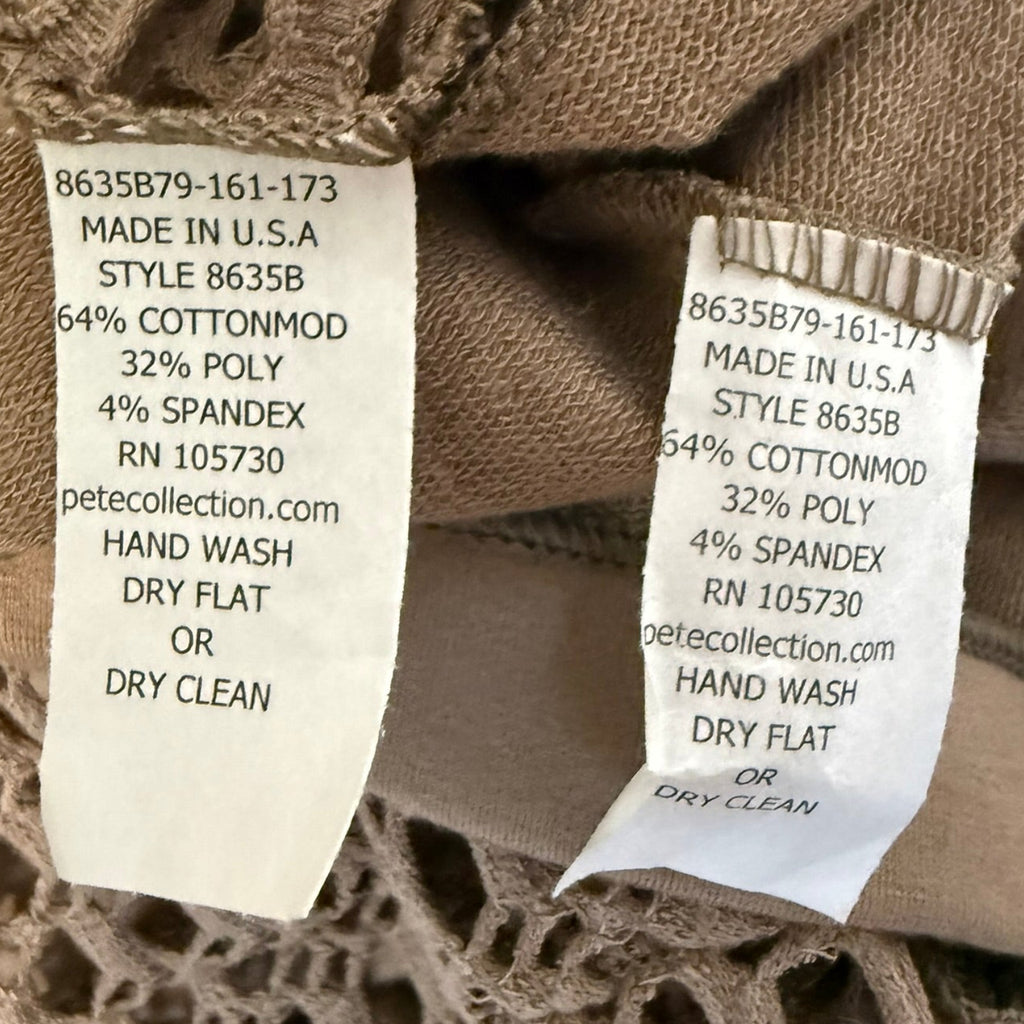 Pete America Open Knit Cardigan Layered Set Size L
