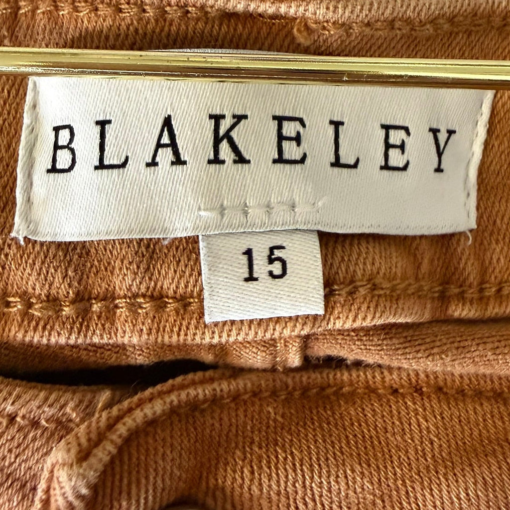 Blakeley Distressed Brown Wide Leg Jeans Size 15