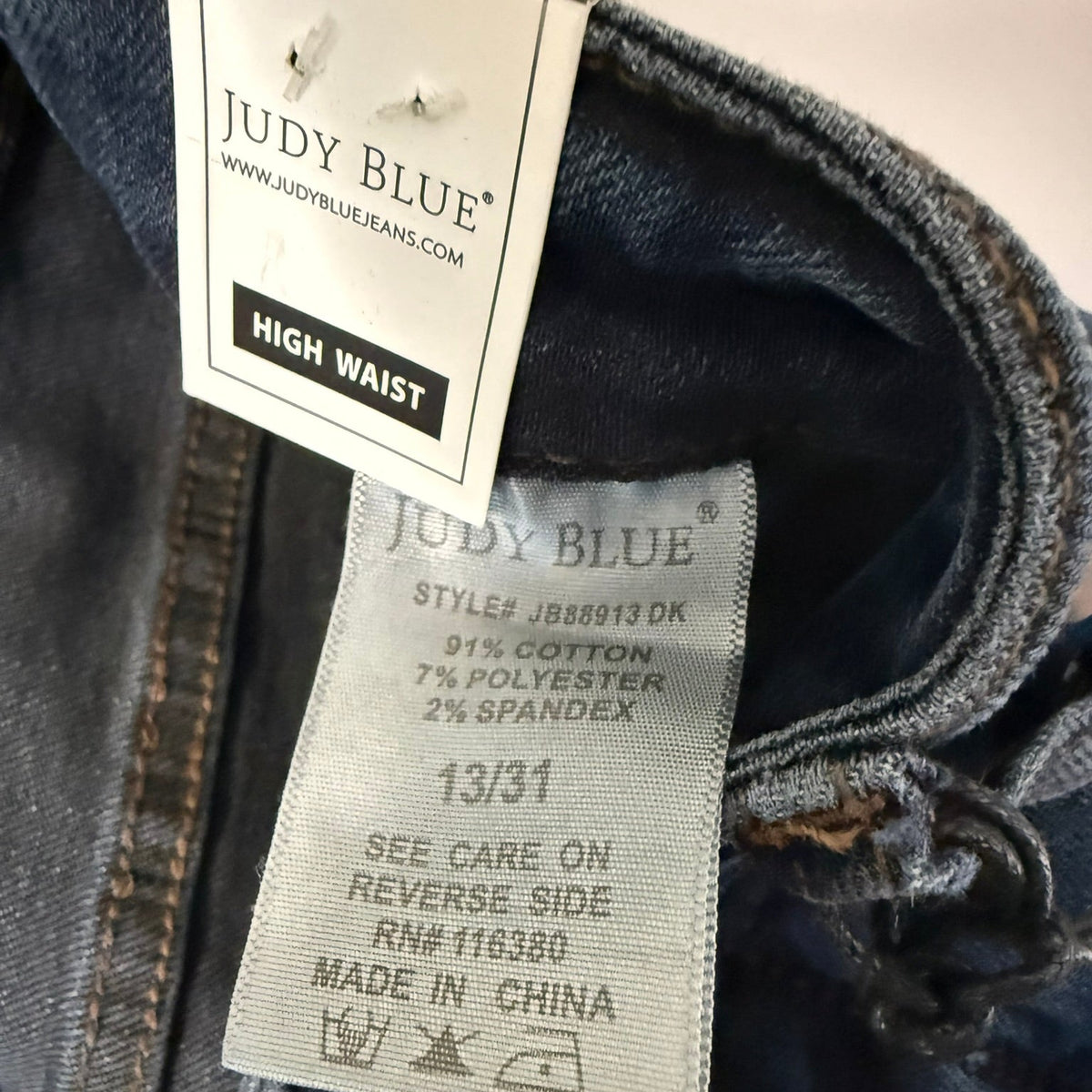 Judy Blue Tummy Control Skinny Jeans Size 13/31