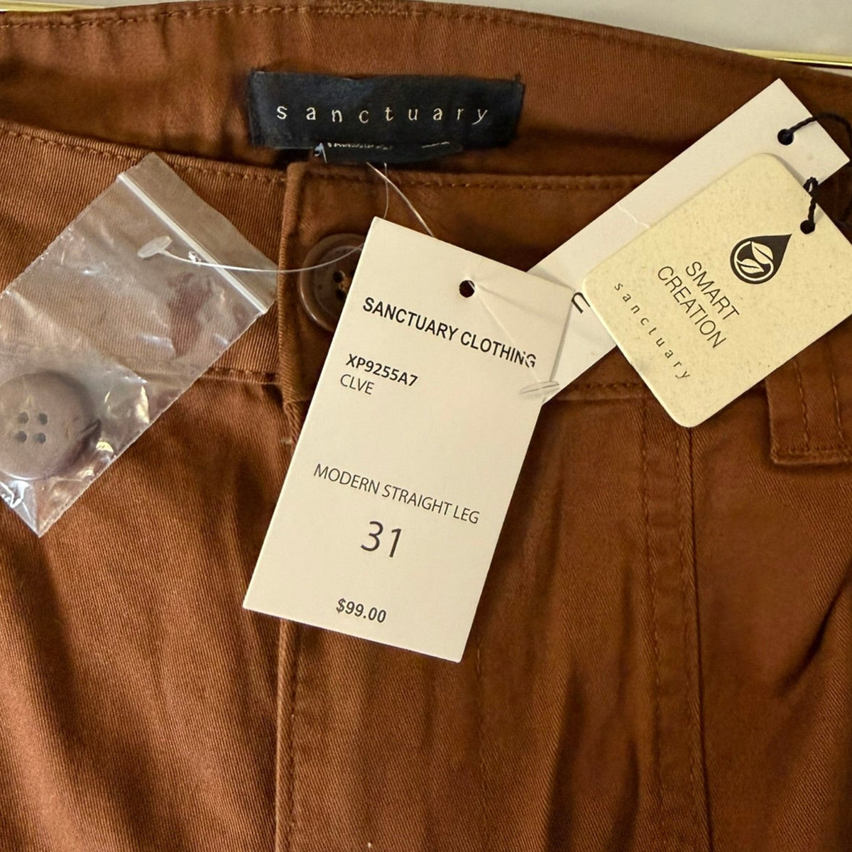 Sanctuary Modern Straight Leg Pants Size 31