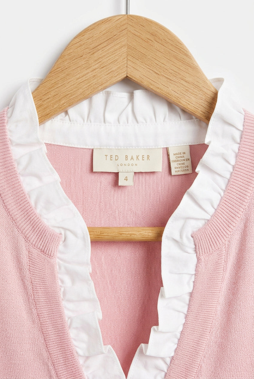 Ted Baker Layered Ruffle Sweater Size 4 (US 10/12)