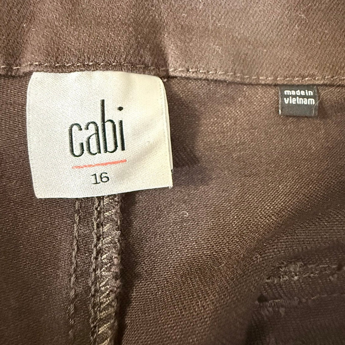Cabi Brown Utility Cargo Pants Size 16