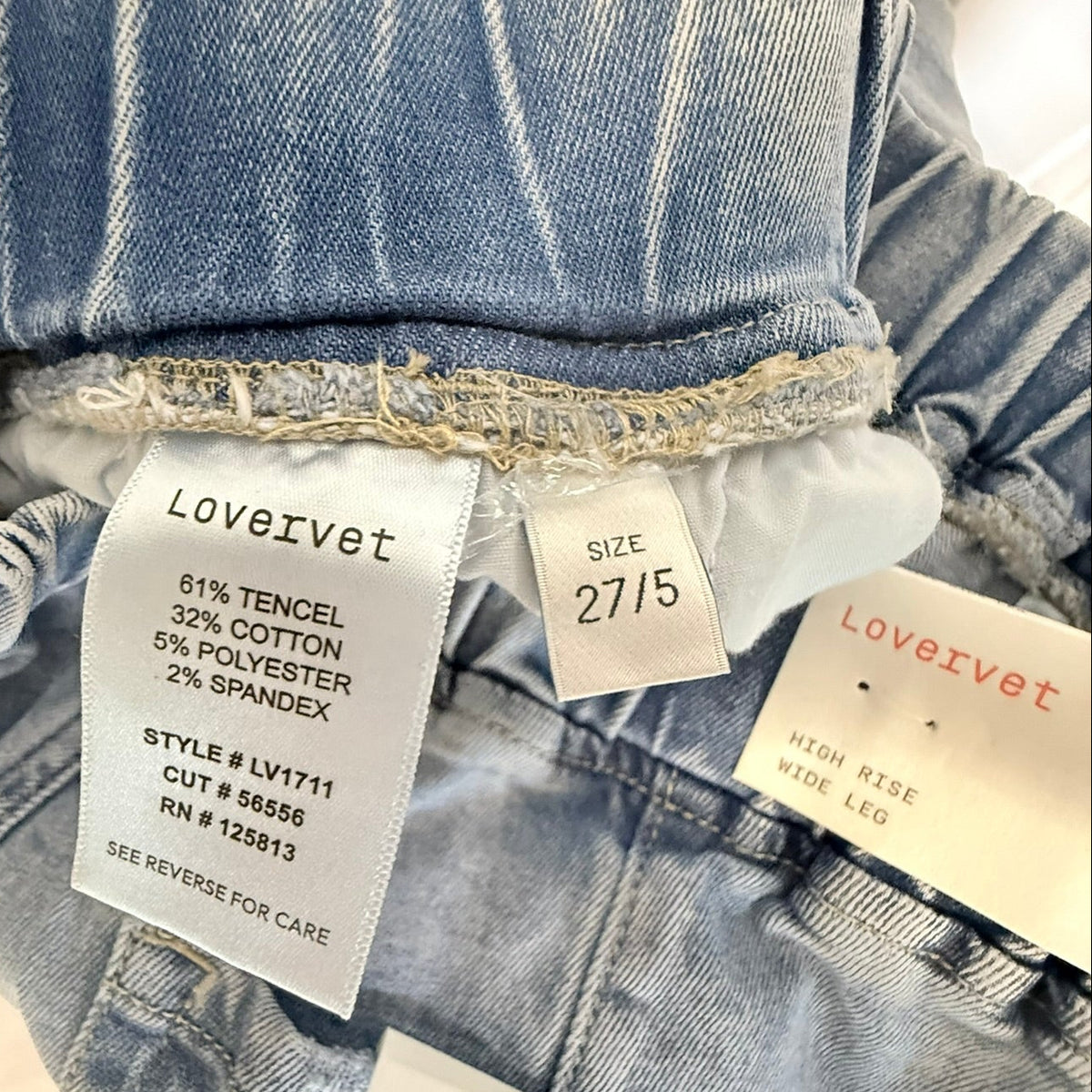 Lovervet High Rise Wide Leg Jeans Size 27