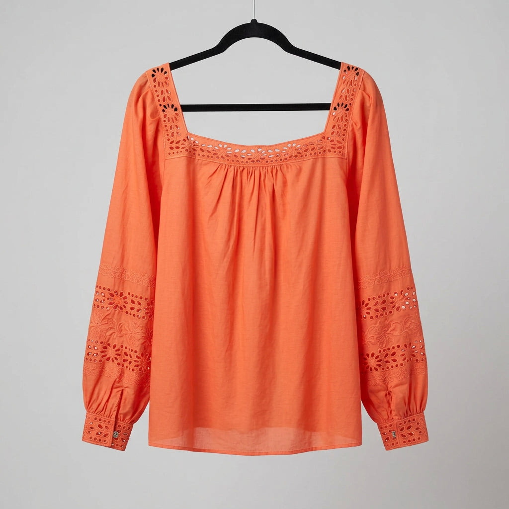 Kobi Halperin Silvia Eyelet Blouse Size XL