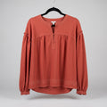 Joie Red Long Sleeve Blouse Size XL