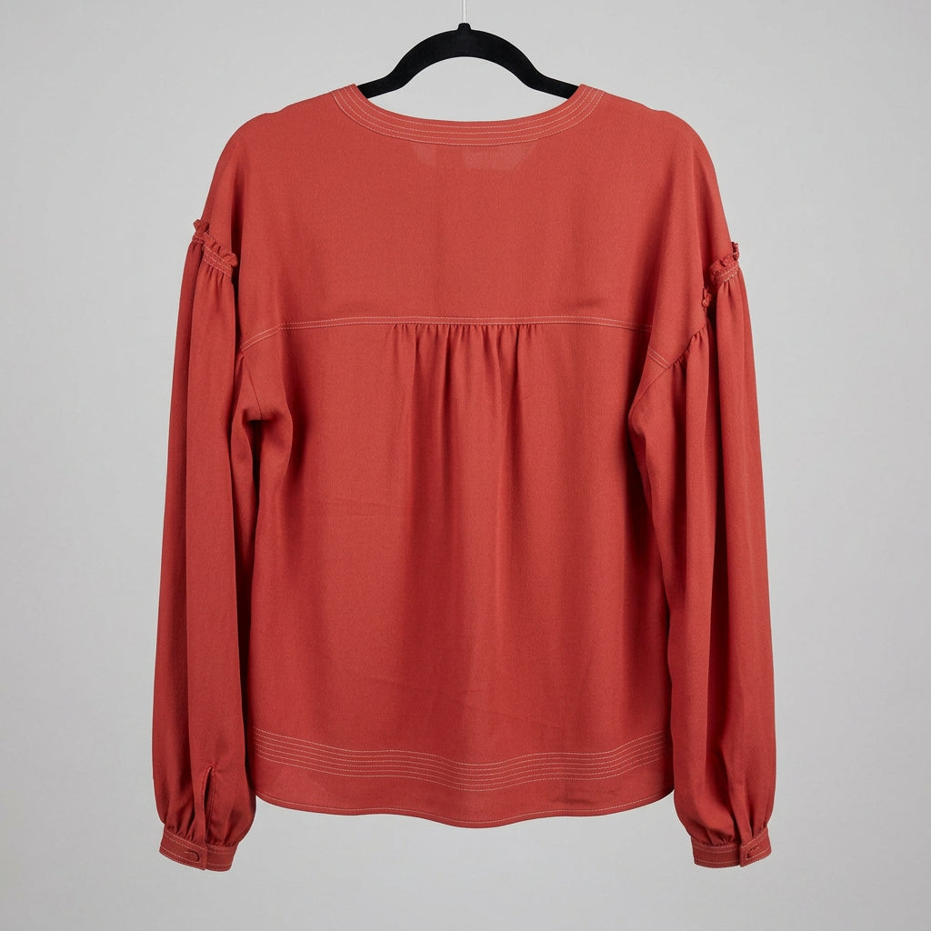 Joie Red Long Sleeve Blouse Size XL
