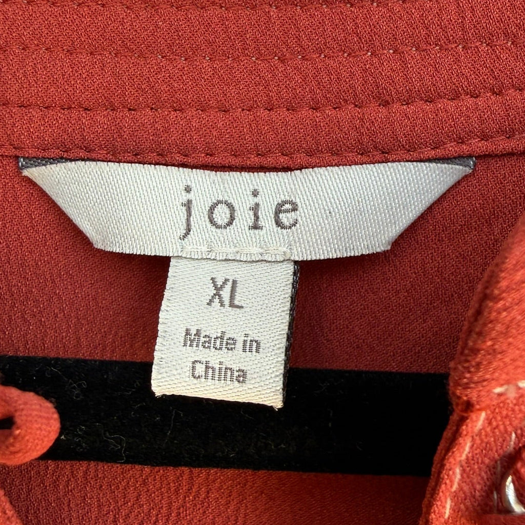 Joie Red Long Sleeve Blouse Size XL
