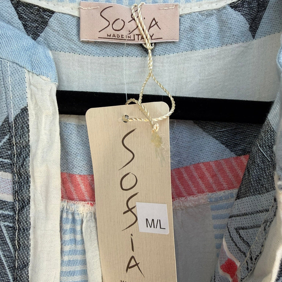 Sofia Geometric Print Tiered Dress Size M/L