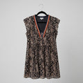THML Leopard Print Embellished Tunic Dress Size L
