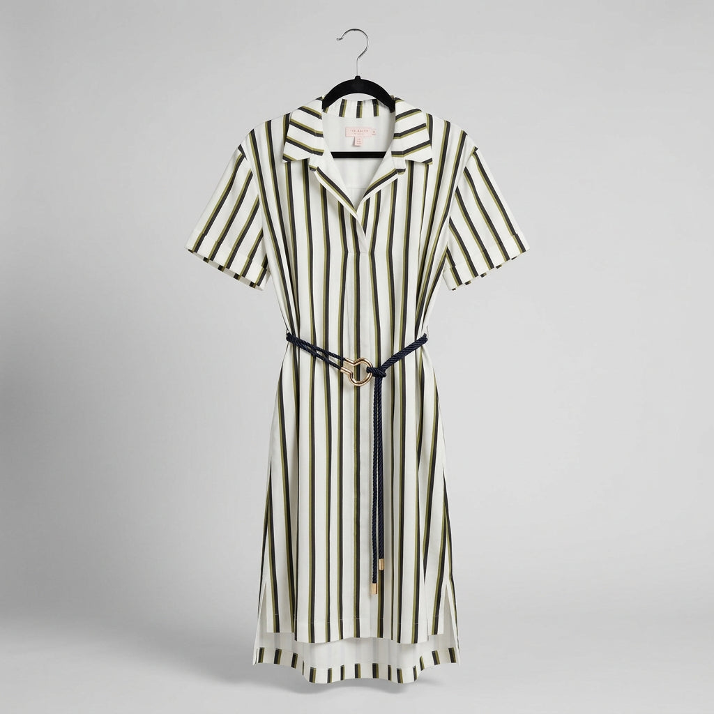 Ted baker Striped Shirt Dress with Belt Size 4 (US 10)