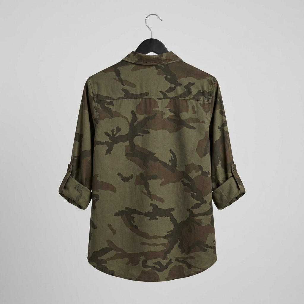 Elan Camouflage Button Down Shirt Size M