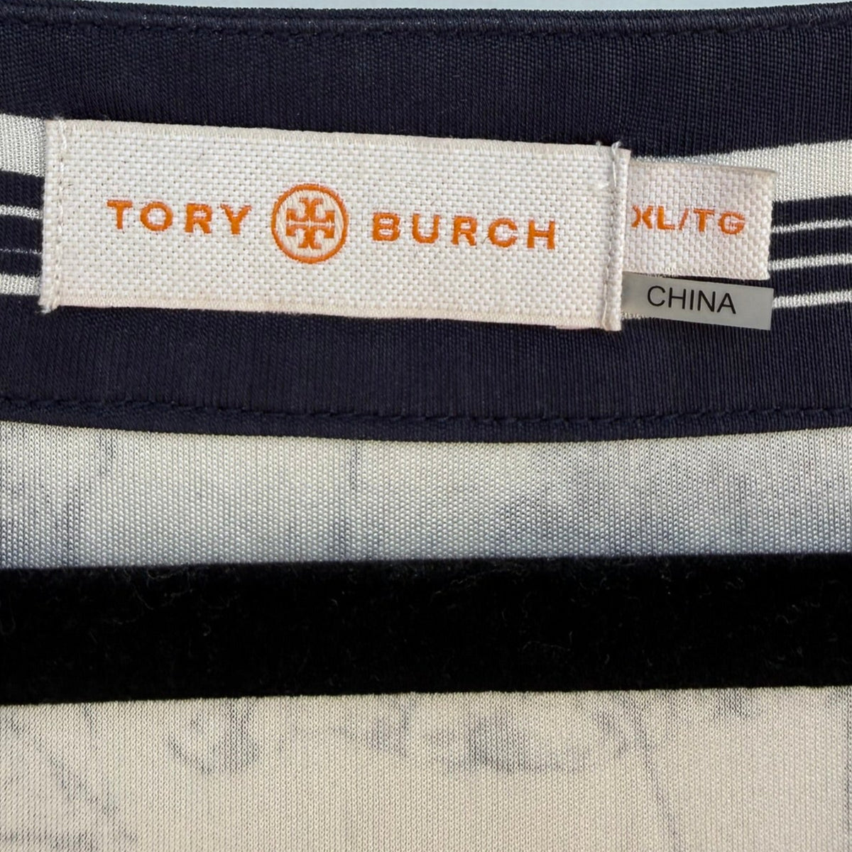 Tory Burch Silk Toile V-Neck Dress Size XL