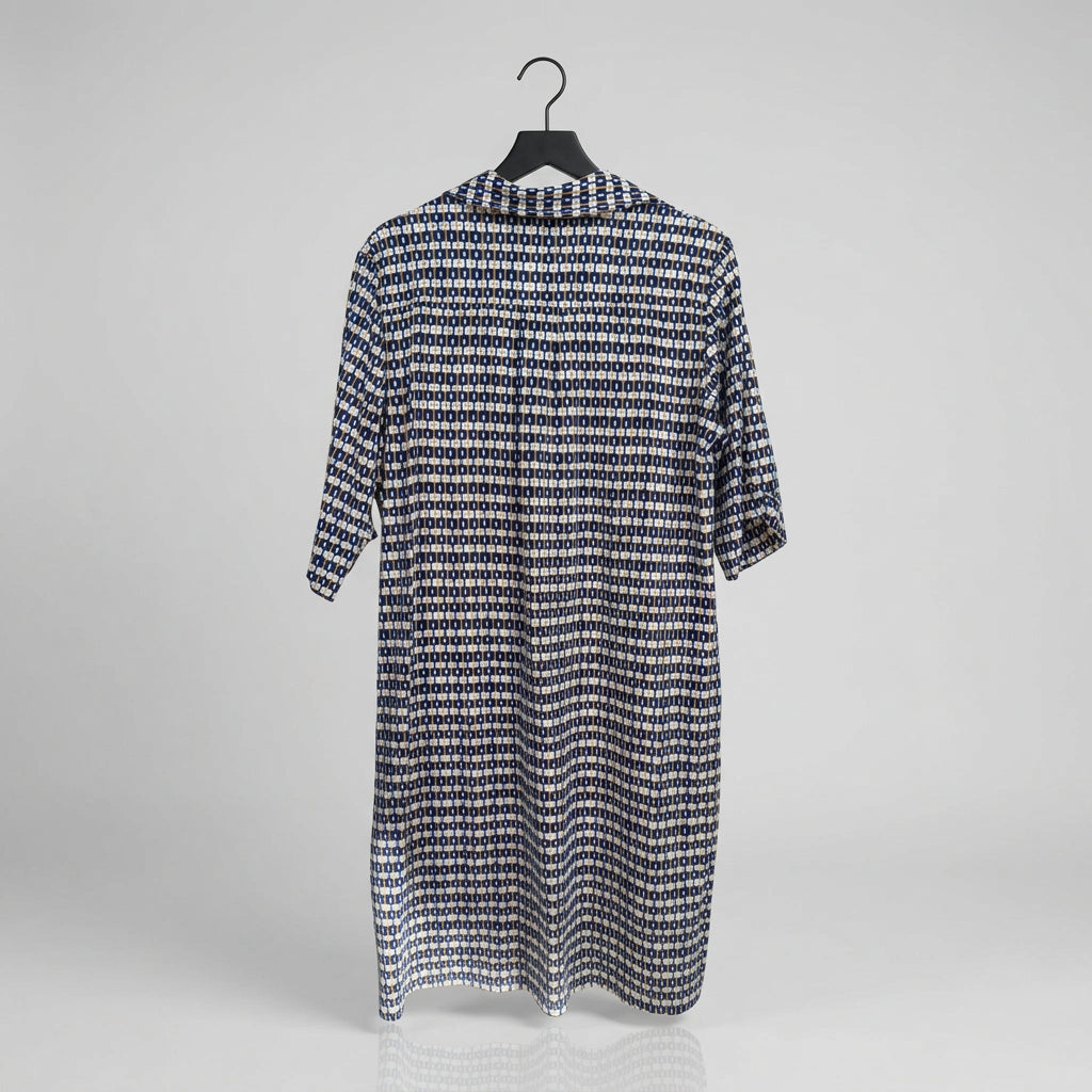 J. Mclaughlin Blue Printed Shift Dress Size XL