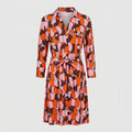 J. McLaughlin Printed Geometric Shirt Dress Size XL