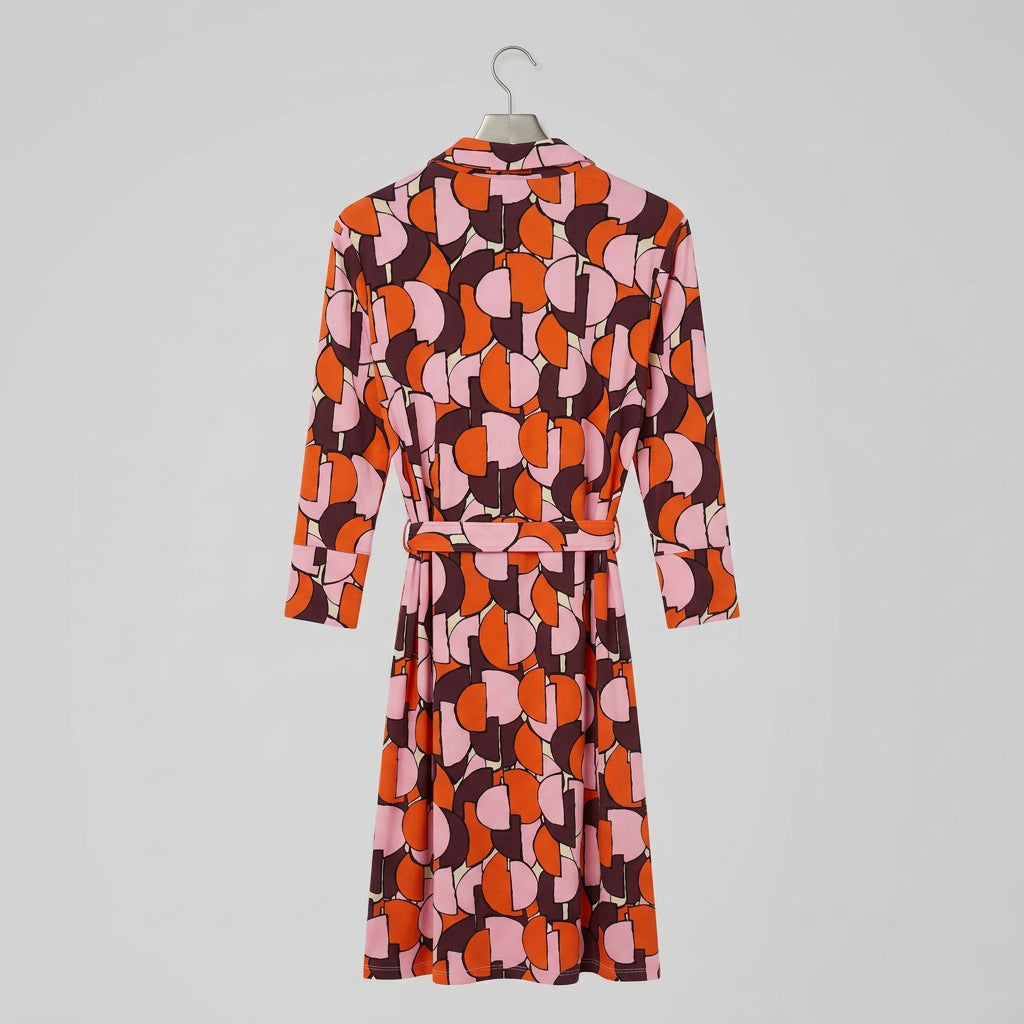 J. McLaughlin Printed Geometric Shirt Dress Size XL